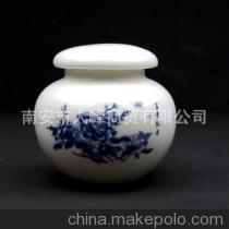 青花牡丹，密封典雅 南安市人峰商貿陶瓷茶葉罐批發詳解